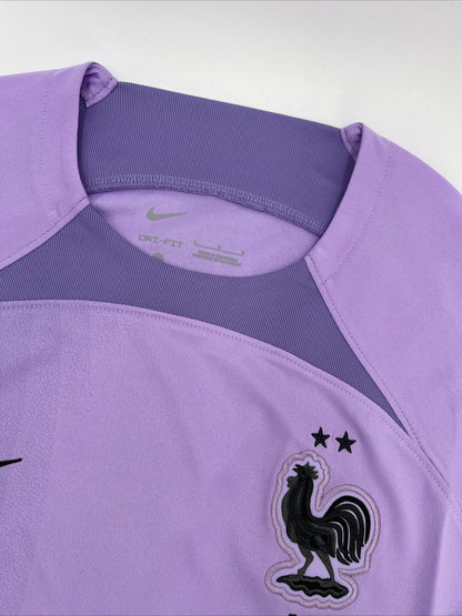 $95 Nike Men’s France Goalkeeper Soccer Jersey FFF DN0664-581-Purple-Large-New