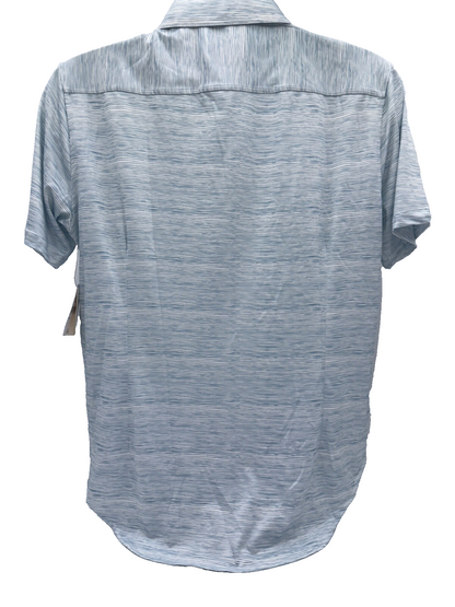 $98 Smooth Co Men's Westside Stripe Button Down Shirt - Morning Sky-Medium-New