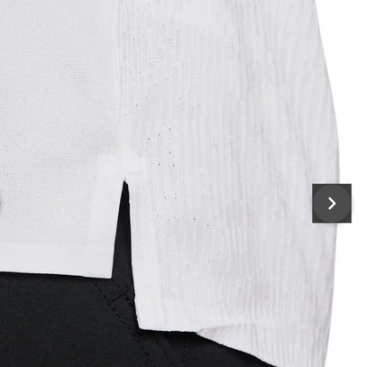 $105 Nike Men’s Dri-FIT Court Slam Tennis Polo Shirt 1/4 Zip- White-Large- NEW