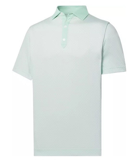 $78 FootJoy Men’s Golf Checker Jaquard Polo Shirt- Pistachio- Size Large-New