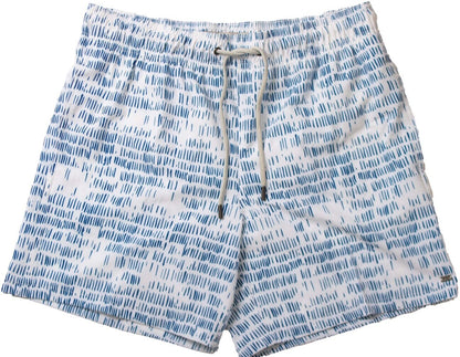 $64 Harmonqlo Men’s Samoa Swim Shorts 6” - White/Blue- Small - New With Tag