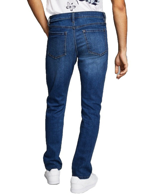 And Now This Men's Core Grant Slim-Fit Stretch Jeans - Med Blue- Size 29W