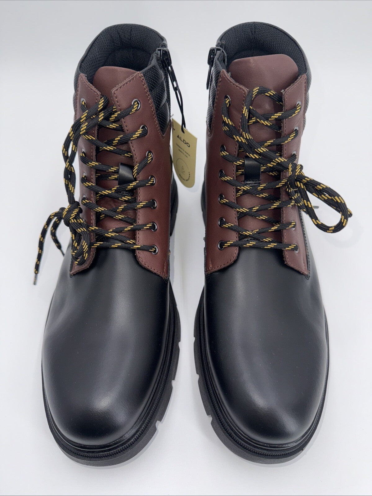 Aldo Men’s Mayfair Lace Boots - Black/Brown- Size: 10M - NEW - Retail $149
