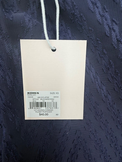 $40 Lauren Conrad Women’s-Flowy Popover-Navy Blue-XSmall-New Tag