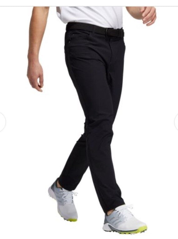 $80 ADIDAS Men's Ultimate 365  5-Pocket Tapered Golf Pants-Black -32W 32L-New