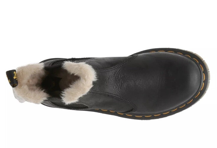 $180 Dr Martens Women’s 2976 Black Faux Fur Lined Chelsea Boots-Size: 10M-NEW