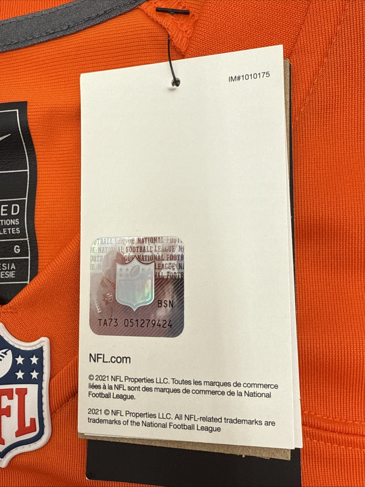 Nike Bo Nix #10 1977 Denver Broncos Jersey Licensed NFL Jersey-Orange-Large -New
