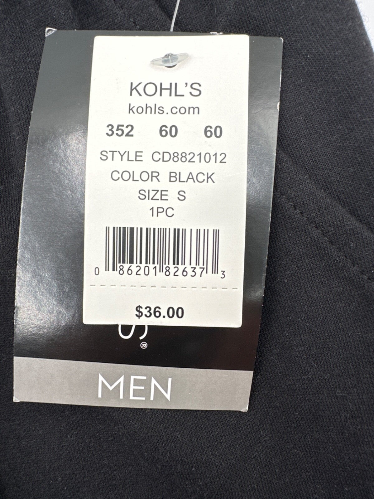 $36 Cuddl Duds Men's Jogger Pants- CD8821012 - Black - Small - New With Tags