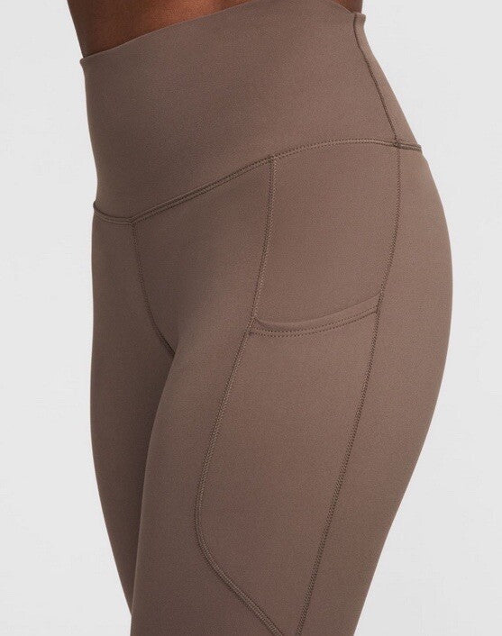 Nike One Women's Pocketed High Waisted 7/8 Ankle Leggings- Smoke Gray- XXLarge