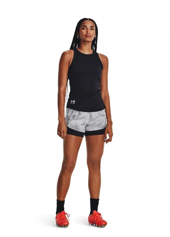 $40 Under Armour Women’s Pro Shorts PRINT Lightweight- White/Grey-Large-New