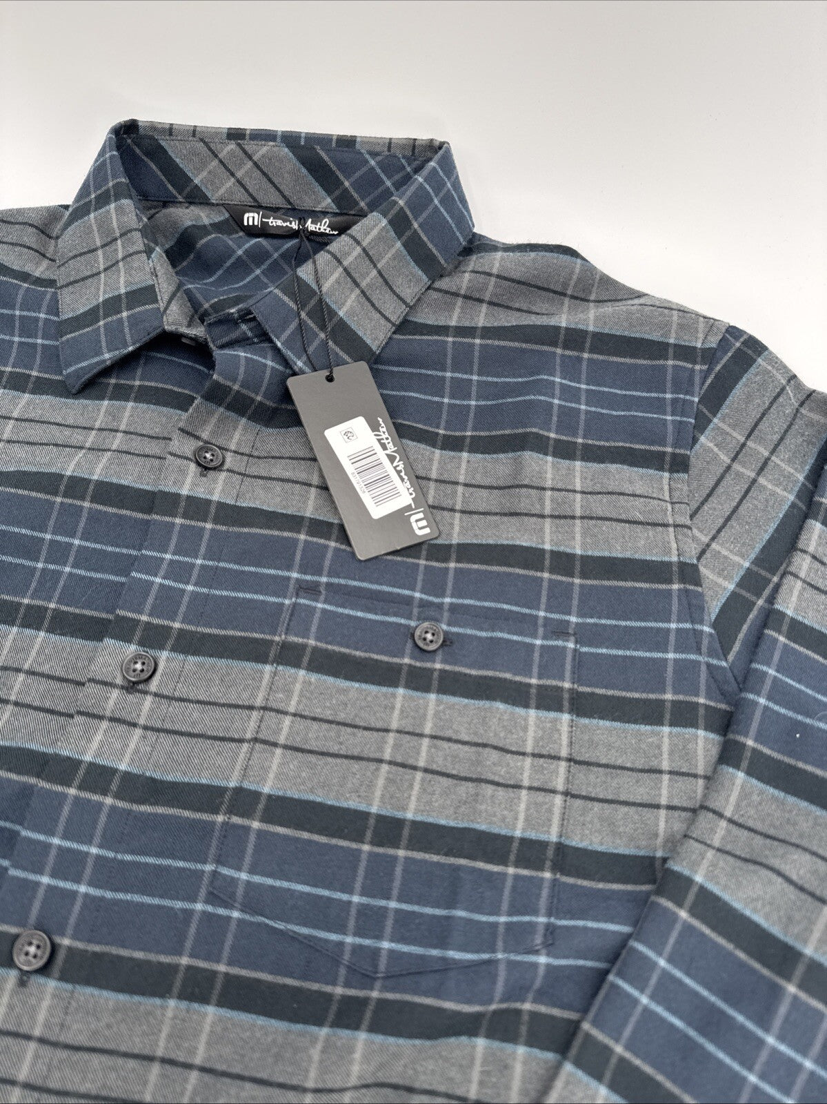 $145 Travis Mathew Men’s Button Long Sleeve Plaid Shirt-Hydroplane -Medium -New