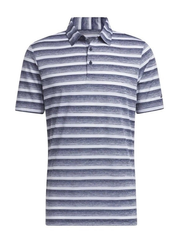 $60 Adidas Men’s Two Color Stripe Polo Shirt- Collegiate Navy-Size: Medium-New