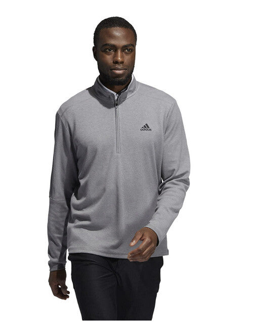 $70 Adidas Mens Men's 3-Stripes Quarter Zip Pullover Golf- Grey- Medium- New Tag