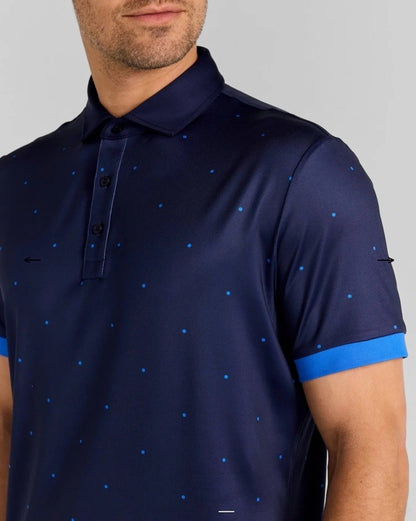 $110 Redvanly Men’s Ramey Golf Performance Polo Shirt-Midnight Navy-XLarge-New