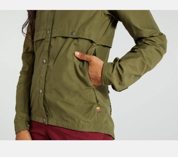 $180 Fjallraven Women's Rider’s Wind Jacket- Olive Khaki- Medium- New Tag