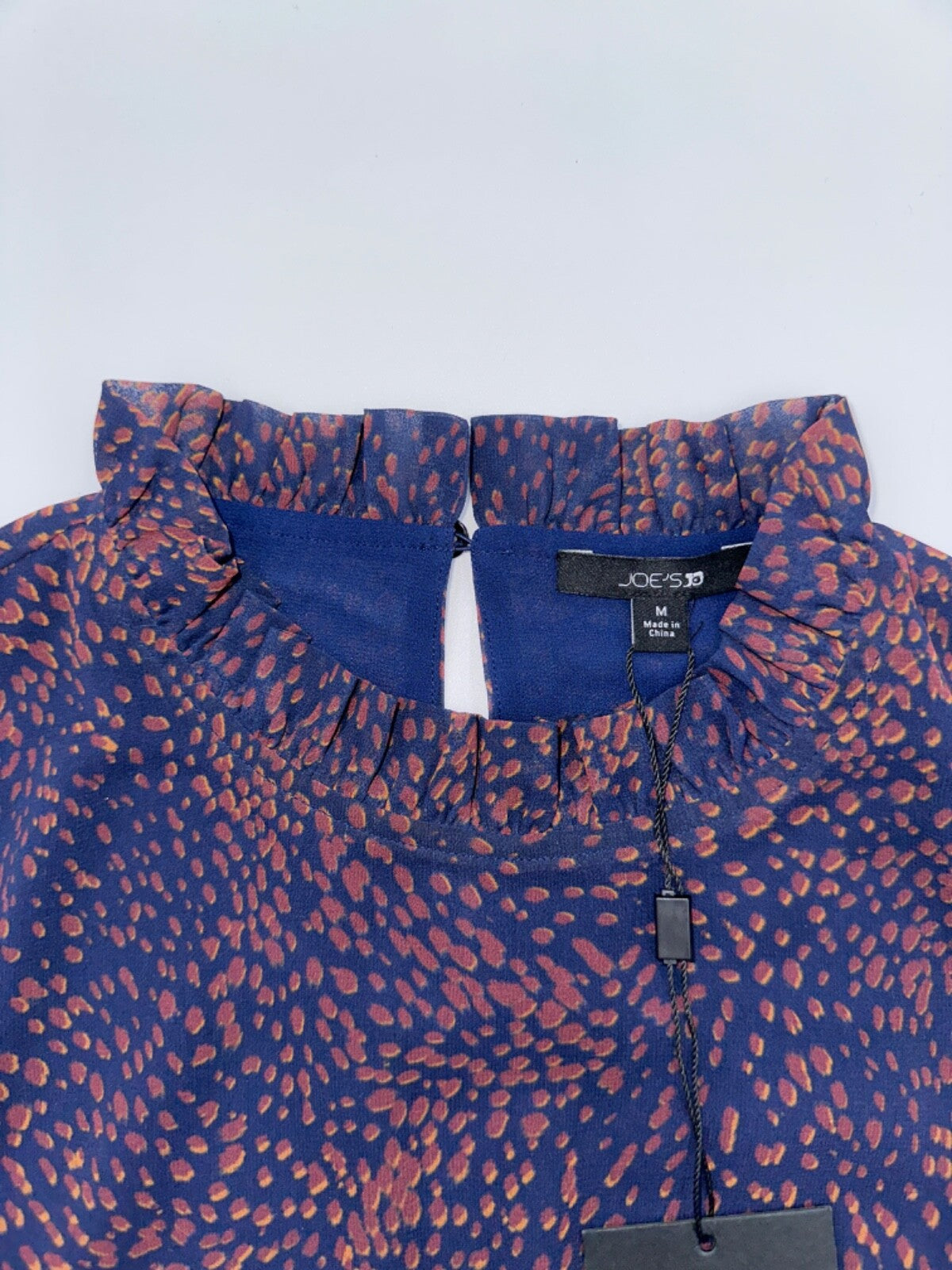$178 Joes Jeans Women's Micro Animal Print Top - Navy - Medium - New With Tags