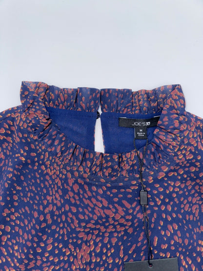 $178 Joes Jeans Women's Micro Animal Print Top - Navy - Medium - New With Tags