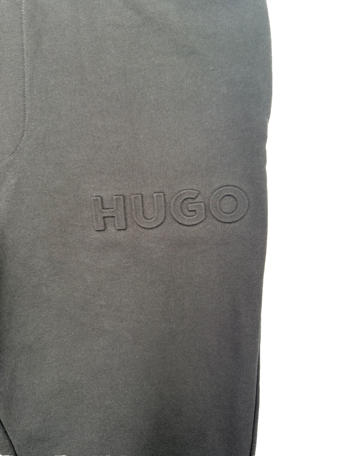 $118 Hugo Men’s-Dillumi Regular-Fit Logo Embossed Jogger- Black- Large- New Tag