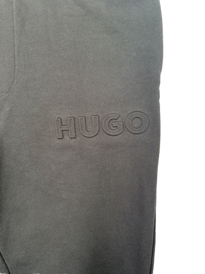$118 Hugo Men’s-Dillumi Regular-Fit Logo Embossed Jogger- Black- Large- New Tag