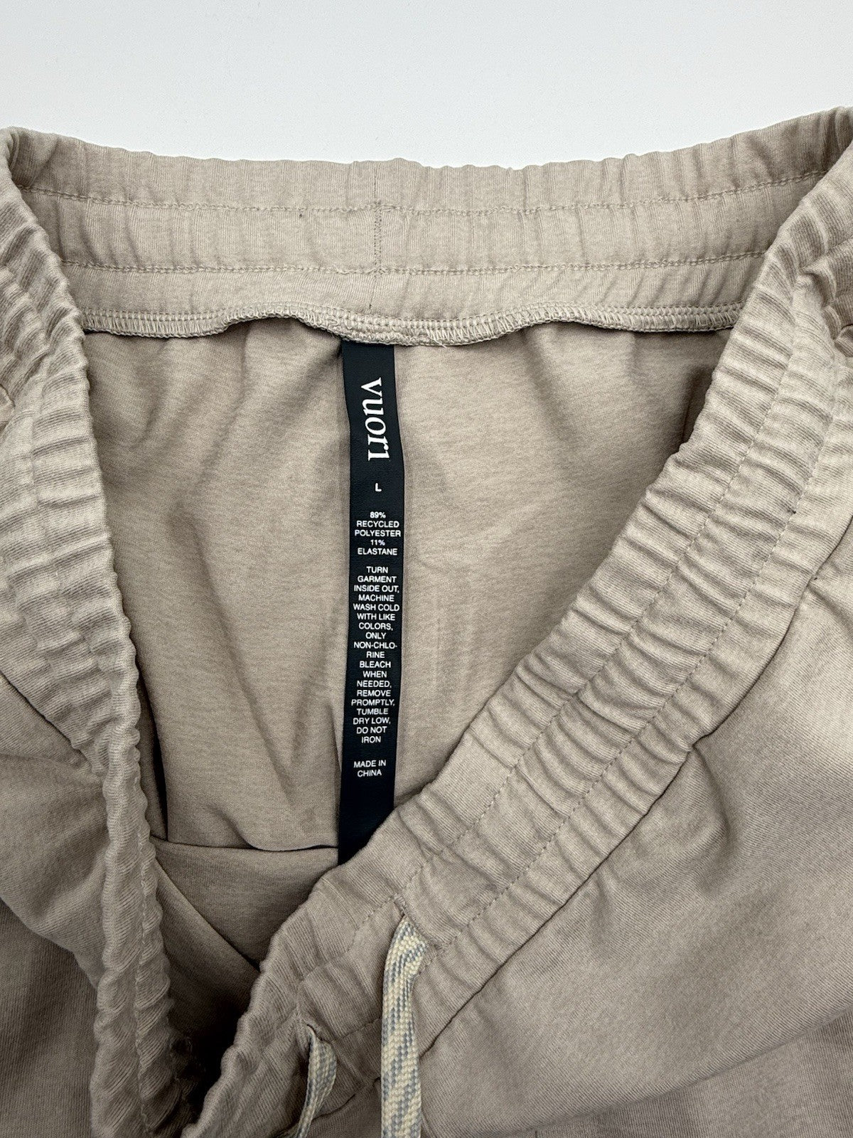 $108 VUORI Women’s Halo Essential Wide Leg Soft Pant- Ecru Heather-Large-New Tag