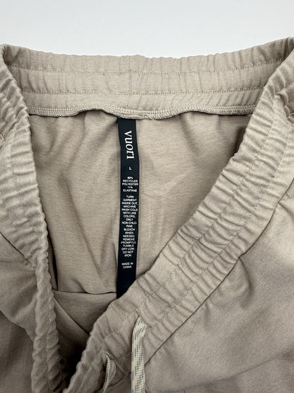 $108 VUORI Women’s Halo Essential Wide Leg Soft Pant- Ecru Heather-Large-New Tag