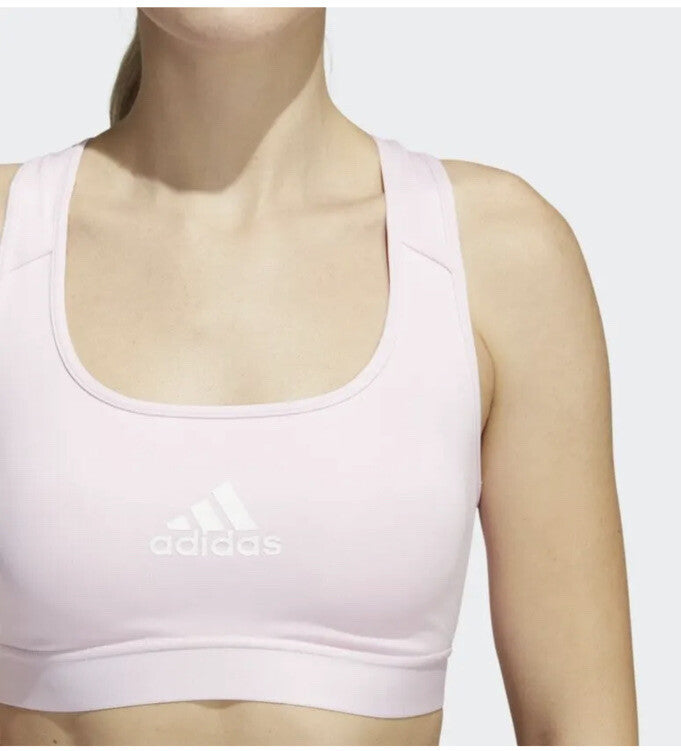 Adidas Powerreact Training Medium-Support Bra Women’s - Clear Pink- MDD - New$30