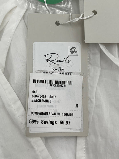 Rails Women’s Long Sleeve Katia Crop Shirt - Beach White- XSmall- New Tag $168