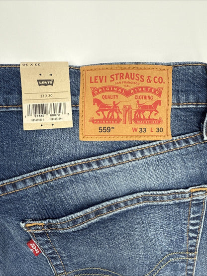$69.50 Levi's Men's 559 Relaxed Straight Jeans - Mystery Man Blue - 33W 30L -NEW