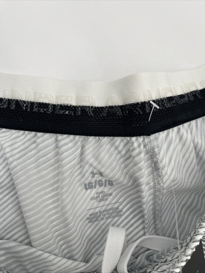 $40 Under Armour Women’s Pro Shorts PRINT Lightweight- White/Grey-Large-New