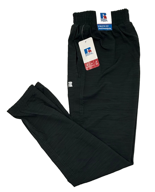 $50 Russell Athletic Men’s-Athletic Fit Jogger-Color 324(Black/Green)-Small-New