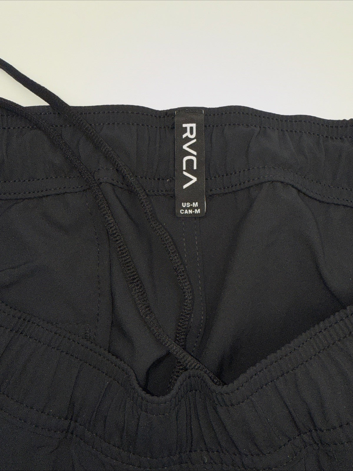 $80 RVCA Men’s Kevin EW Pants Jogger- Elastic Waist Stretch- Black - Medium -NEW