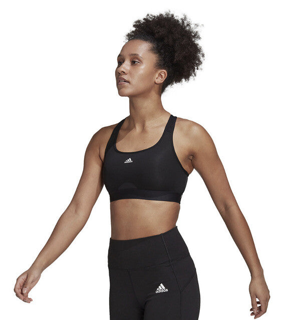 Adidas Powerreact Training Medium-Support Padded Bra- Black-Size: LAC -New $35