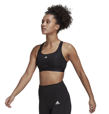 Adidas Powerreact Training Medium-Support Padded Bra- Black-Size: LAC -New $35