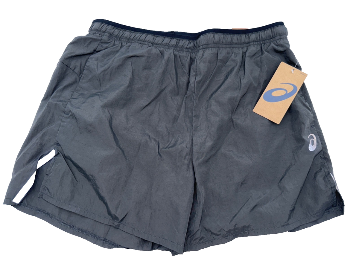 ASICS Men’s Woven Lined Running Shorts 5”- Charcoal - Small - New With Tag