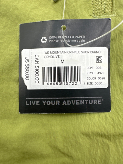 $80 Eddie Bauer Women’s Mountain Crinkle Shorts - Olive - Medium - New With Tag