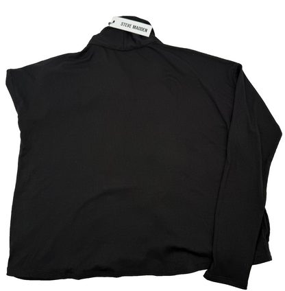 $89 Steve Madden Women’s-Soft Side Ribbed Knit Jacket Top- Black- Small-New Tag