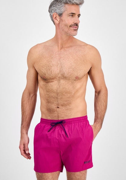 $58 Hugo Men’s- Boss/Hugo Men's Lee Drawstring Swim Trunks- Fuchsia -Medium -New