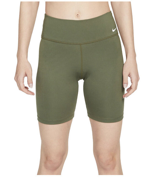 New Nike Womens One Midrise Bike Shorts - Olive - Size: X-Small MSRP $40