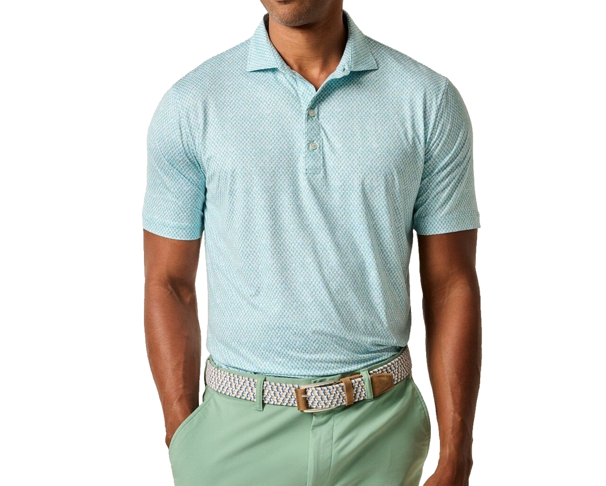 $110 Johnnie O Men's Featherweight Performance Polo - Green Grass - Medium -New