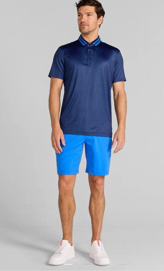 $110 Redvanly Men’s Pascal Golf Performance Polo Shirt-Midnight Navy-Small-New