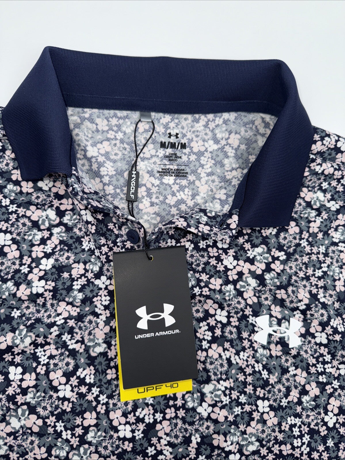 $60 Under Armour Men's UA Matchplay Polo Shirt-Down Pour- Size: Medium - New Tag