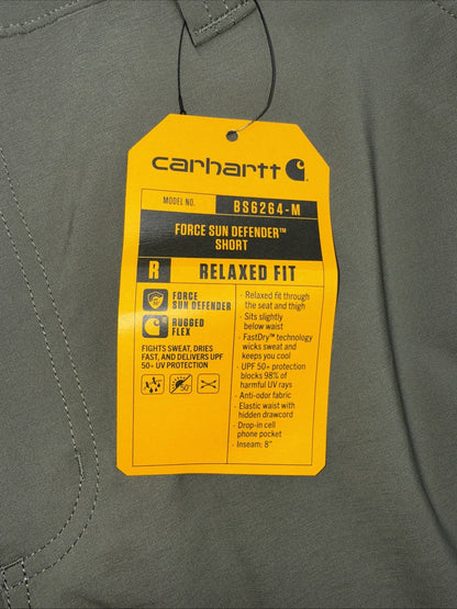 Carhartt Men's Force Sun Defender Relaxed Fit  Shorts-Dusty Olive- Medium-New