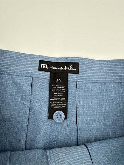 $94 Travis Mathew Men’s Sand Harbor Golf Shorts- Heather Blue- 30W-New Tag