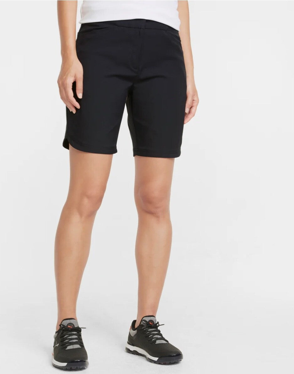 $65 Puma Women’s-Bermuda Golf Shorts-Puma Black-Medium-New Tag