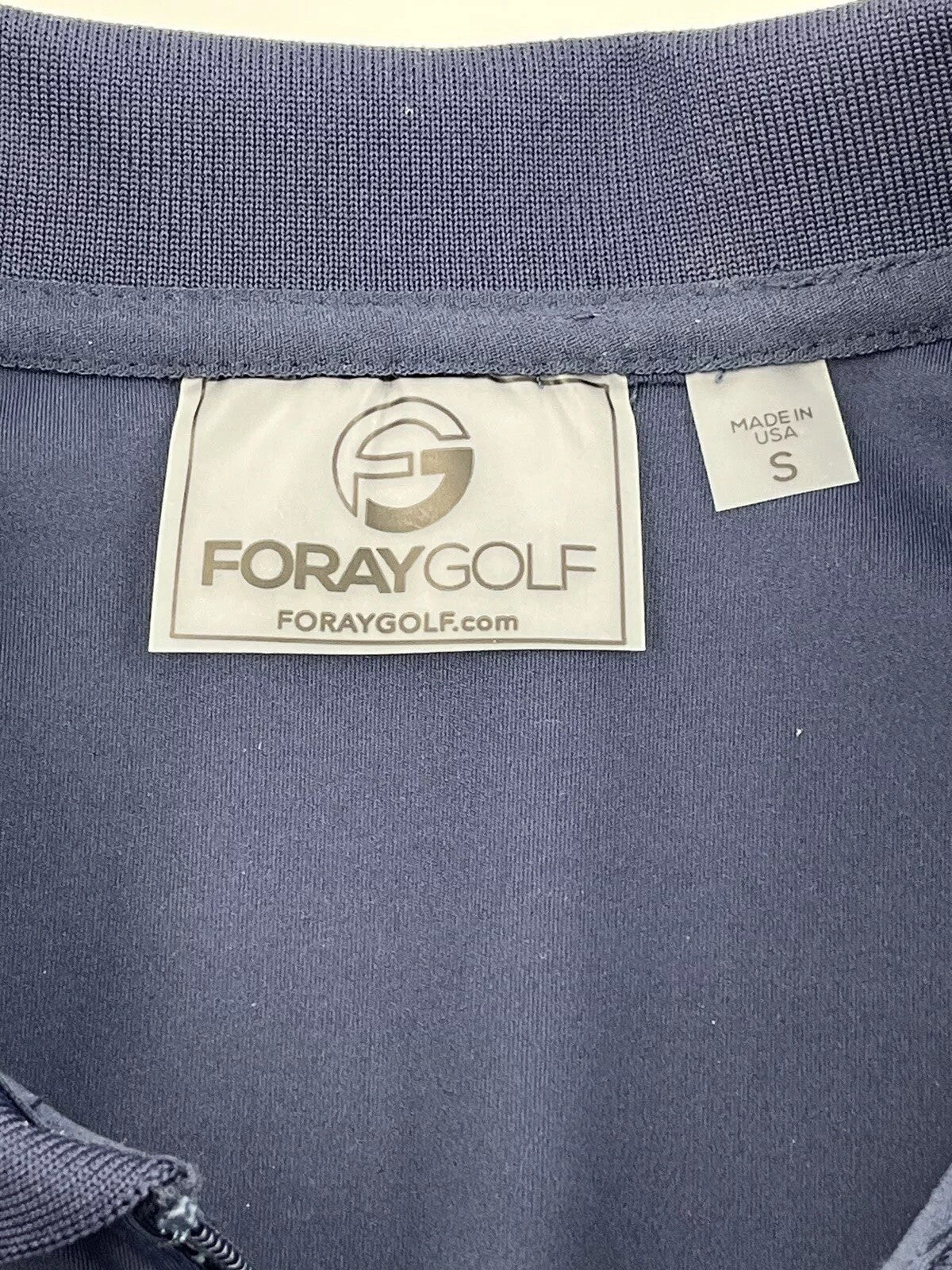Foray Golf Women’s Zip front sleeveless Polo Shirt-Navy- Small-NEW Tag $130