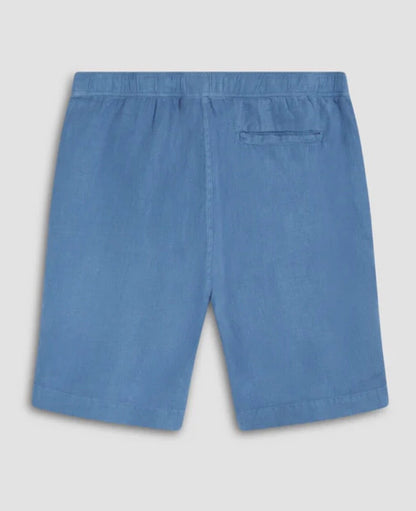 $139 Bugatchi Men’s-Linen Bermuda Short-Rivera Blue- 36W-New Tag