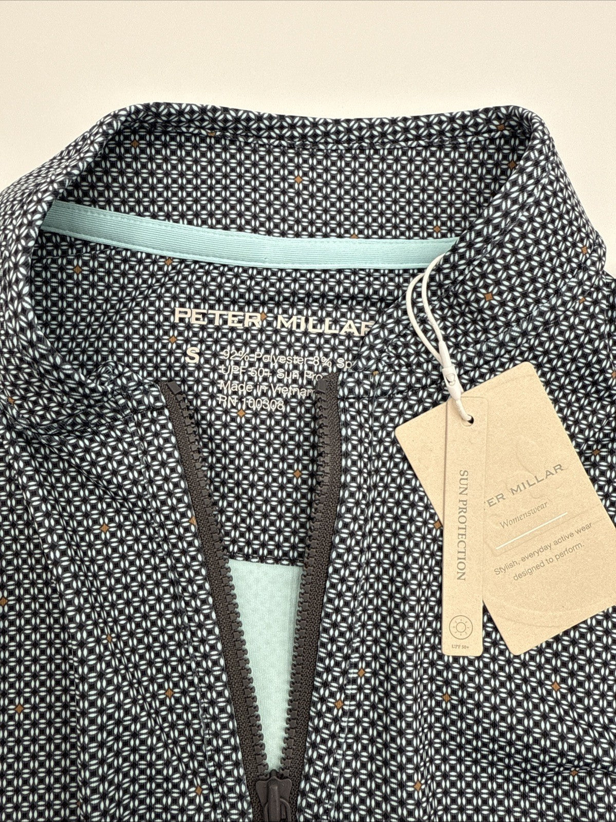$95 PETER MILLAR Women’s Shirley Sleeveless Zip Polo-Graphite -SIZE: Small-New