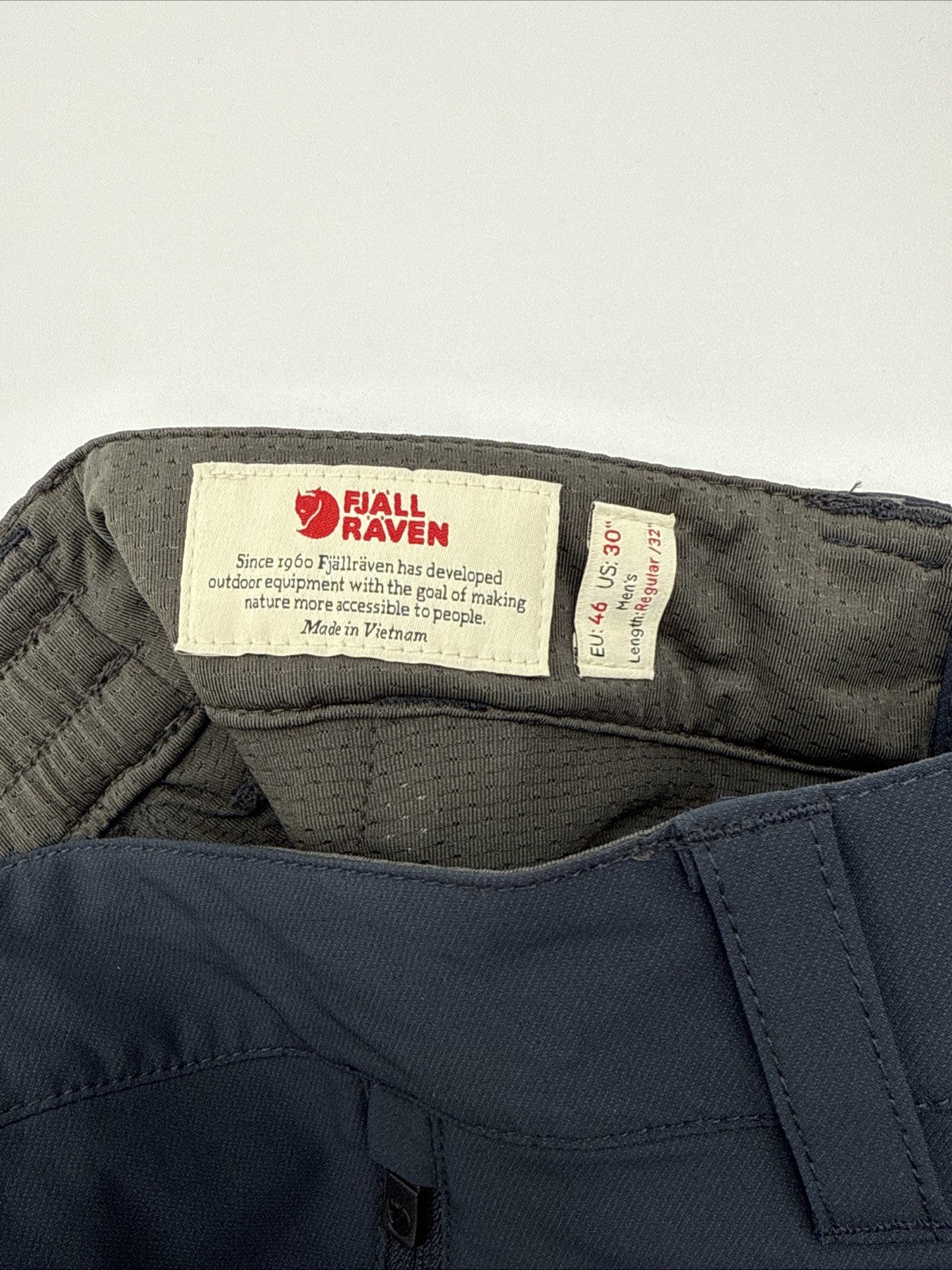 $175 Fjall Raven Men’s Abisko Trail Stretch Trousers - Dark Navy -30W x 32L-New