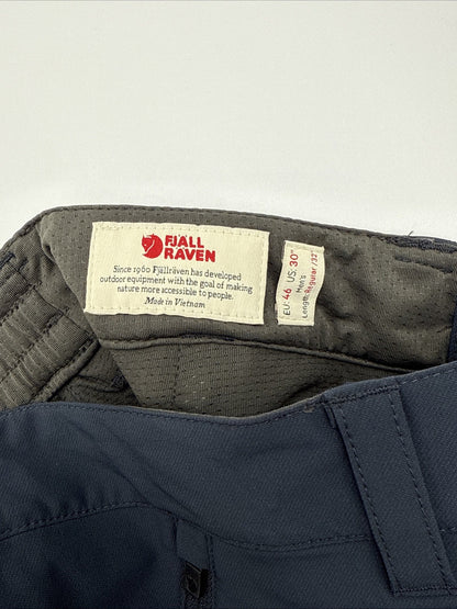 $175 Fjall Raven Men’s Abisko Trail Stretch Trousers - Dark Navy -30W x 32L-New