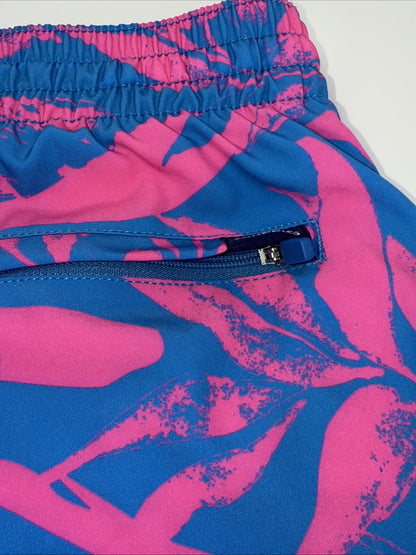 $70 Chubbies The Palm Springers 5.5" Inseam Swim Trunks-Pink/Blue-Small-New Tag